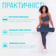 Килимок для йоги та фітнесу EasyFit TPE+TC 6мм двошаровий синій-блакитний