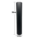 Масажний ролик EasyFit Foam Roller 90 см Чорний