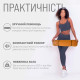 Килимок для йоги та фітнеса EasyFit TPE+TC 6мм двошаровий + Чохол помаранчевий з чорним