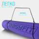 Килимок для йоги та фітнесу EasyFit TPE+TC 6мм двошаровий бузковий-св.бузковий