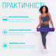 Килимок для йоги та фітнеса EasyFit TPE+TC 6мм двошаровий + Чохол бузковий з св.бузковим