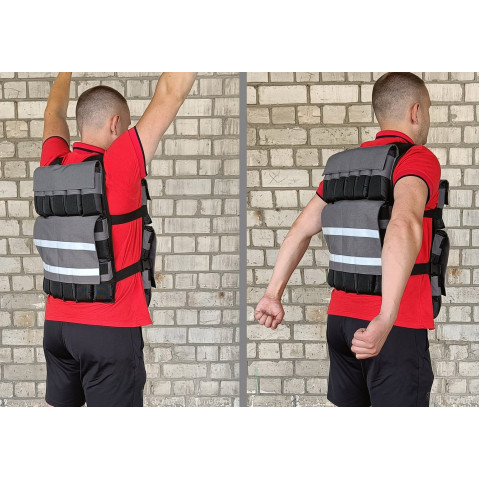 Жилет обтяжувач EasyFit Armor 18 кг набірний з кроком 0,5 кг