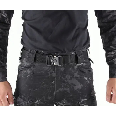Ремінь тактичний військовий Assault Belt з пряжкою Кобра чорний