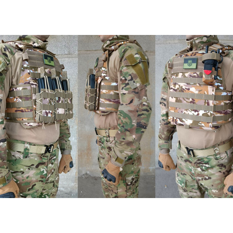 Плитоноска Pantsyr-2 (тактичний військовий жилет, бронежилет MOLLE) Multicam Arid