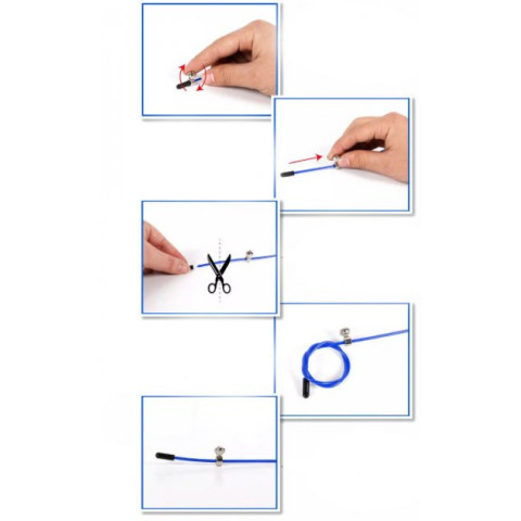 Скакалка EasyFit Speed Cable Rope 3 м зі сталевим тросом, зелена