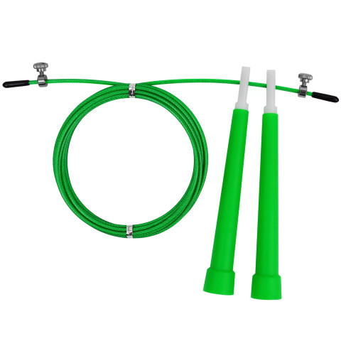 Скакалка EasyFit Speed Cable Rope 3 м зі сталевим тросом, зелена
