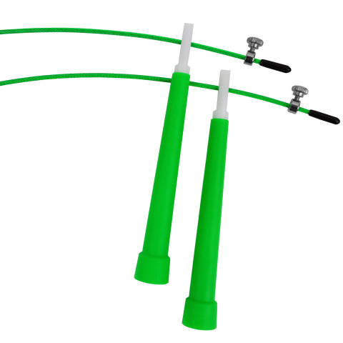 Скакалка EasyFit Speed Cable Rope 3 м зі сталевим тросом, зелена