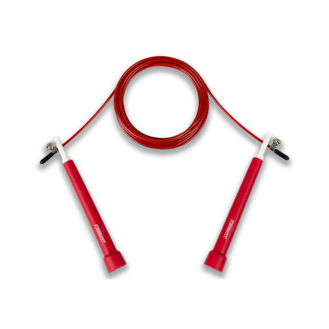 Швидкісна скакалка EasyFit Speed Cable Rope 3 м зі стальним тросом червона