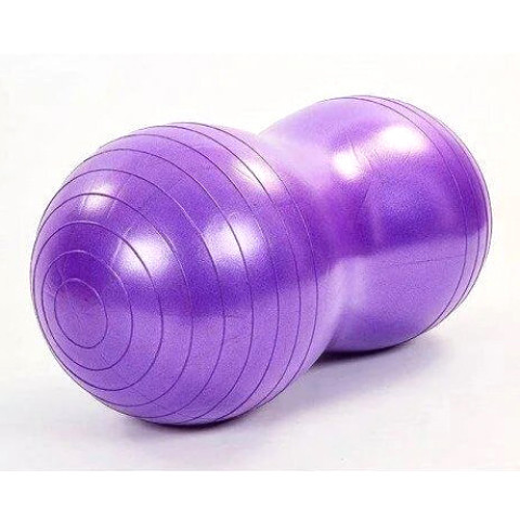 М'яч для фітнеса EasyFit Peanut 45х90 см фіолетовий (фітбол горіх-арахіс)
