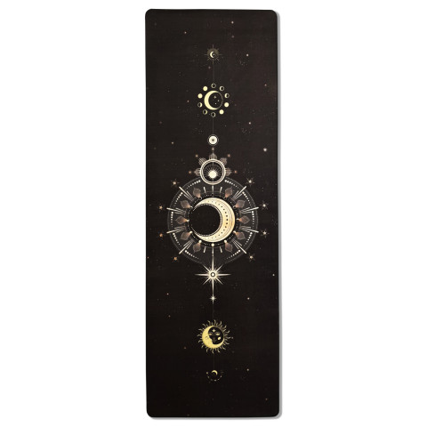 Килимок для йоги EasyFit BlackMoon (замша-каучук) чорний