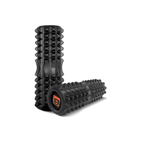 Масажний ролик EasyFit Solid Roller v.1.2s 33х13 см чорний