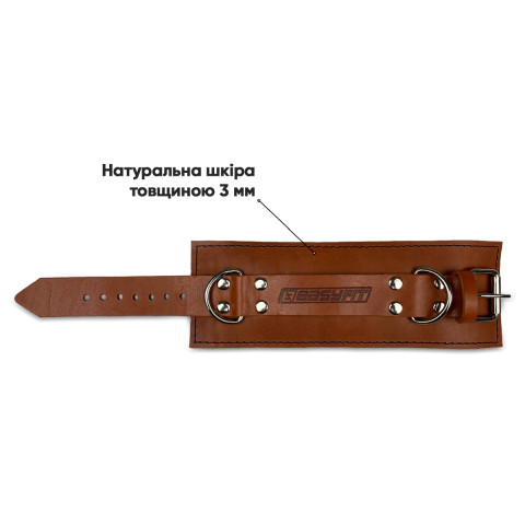 Манжета EasyFit F10 для тяги на тренажері (шкіра) коричнева
