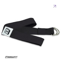 Ремень для йоги EasyFit с петлей (чорний)