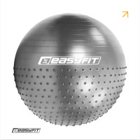 Фітбол 85 см EasyFit Hybrid сірий (фітбол напівмасажний)