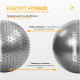 Фітбол 75 см EasyFit Hybrid сірий (фітбол напівмасажний)
