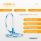Бісерна скакалка EasyFit  FreeRope 2,7 м (біло-блакитна)