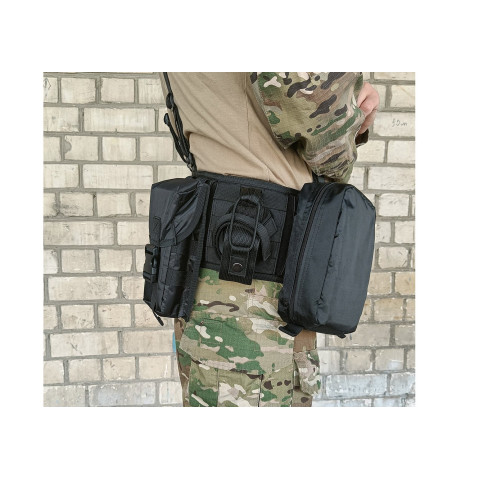 Підсумок під пляшку чорний (MOLLE, підсумок на розгрузку, жилет, РПС)