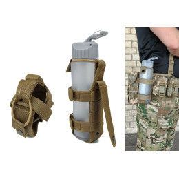 Підсумок під пляшку койот (MOLLE, підсумок на розгрузку, жилет, РПС)