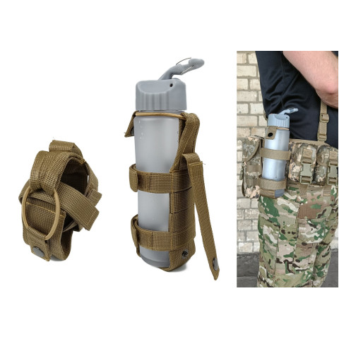 Підсумок під пляшку койот (MOLLE, підсумок на розгрузку, жилет, РПС)