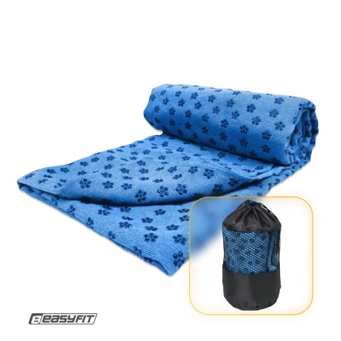 Рушник для йоги з мікрофібри EasyFit Yoga Mat Towel (Синій)