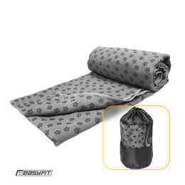 Рушник для йоги з мікрофібри EasyFit Yoga Mat Towel (Сірий)