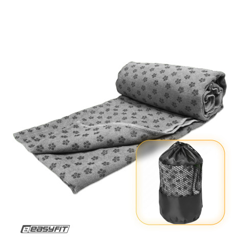 Рушник для йоги з мікрофібри EasyFit Yoga Mat Towel (Сірий)