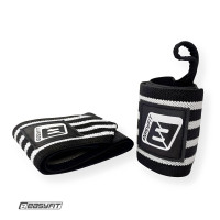 Кистьові бинти EasyFit 50х8 см фіксатор на зап'ястя (чорно-білі)