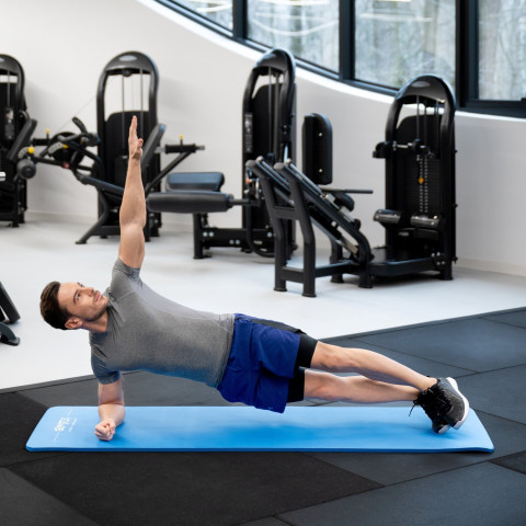Килимок (мат) для фітнесу та йоги Gymtek NBR 1,5см голубий