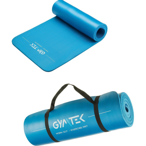 Килимок (мат) для фітнесу та йоги Gymtek NBR 1,5см голубий