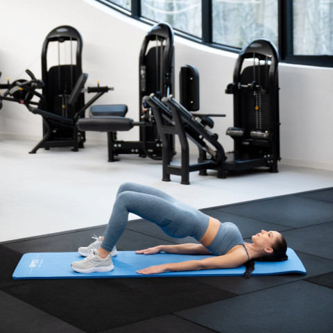 Килимок (мат) для фітнесу та йоги Gymtek NBR 1,5см голубий