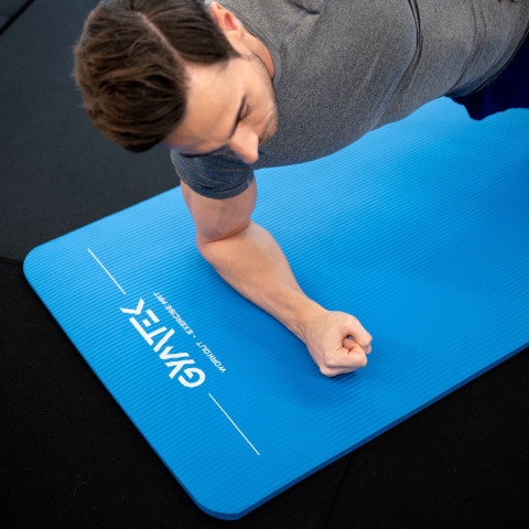 Килимок (мат) для фітнесу та йоги Gymtek NBR 1,5см голубий