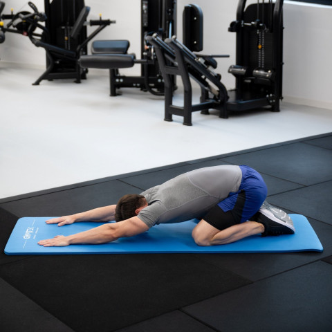 Килимок (мат) для фітнесу та йоги Gymtek NBR 1,5см голубий