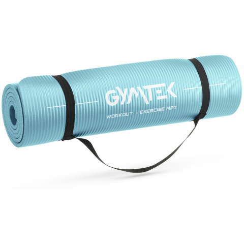 Килимок (мат) для фітнесу та йоги Gymtek NBR 1см бірюза
