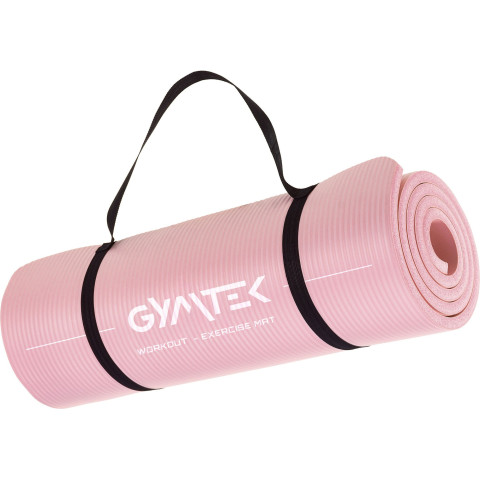 Килимок (мат) для йоги та фітнесу Gymtek NBR 1см рожевий