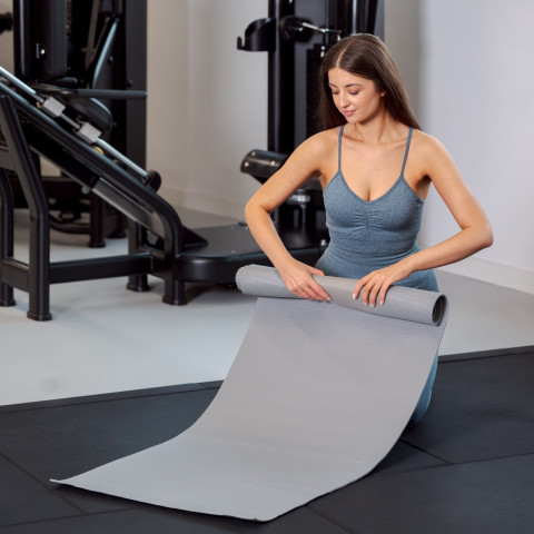 Килимок (мат) для фітнесу та йоги Gymtek 0,5см сірий