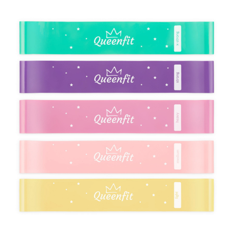 Набір резинок для фітнесу Queenfit 0,5-30кг Q-66435