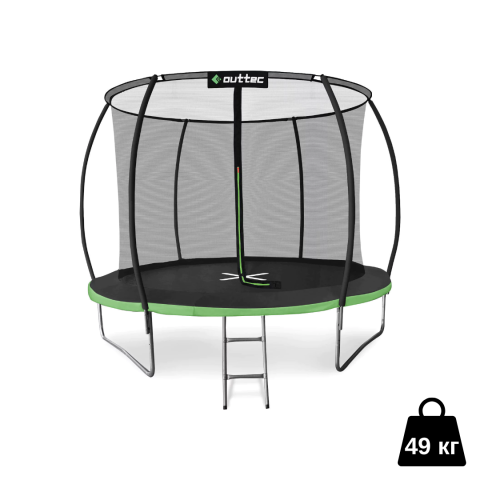Батут Outtec Premium 10ft (312см) чорно-зелений з внутрішньою сіткою
