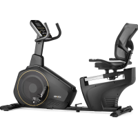 Горизонтальний велотренажер Gymtek XBR6000 електромагнітний золотистий