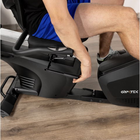 Горизонтальний велотренажер Gymtek XBR6000 електромагнітний золотистий