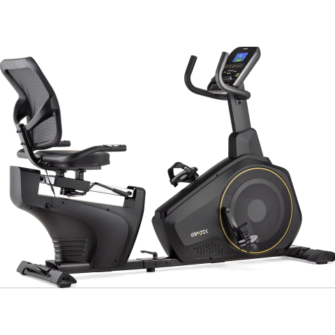 Горизонтальний велотренажер Gymtek XBR6000 електромагнітний золотистий