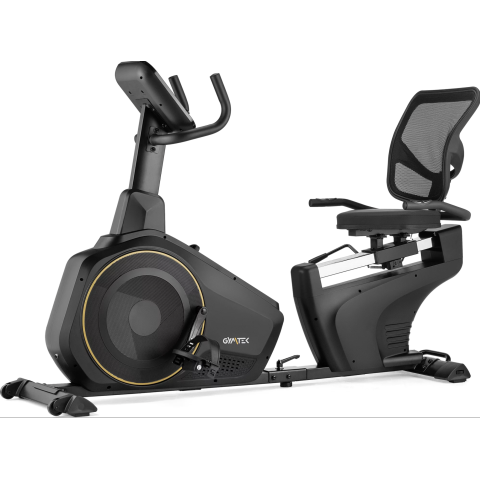 Горизонтальний велотренажер Gymtek XBR6000 електромагнітний золотистий