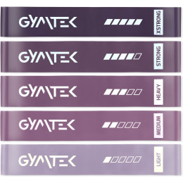 Набір резинок для фітнесу Gymtek 0,5-30кг фіолетовий