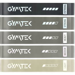 Набір резинок для фітнесу Gymtek 0,5-30кг сірий