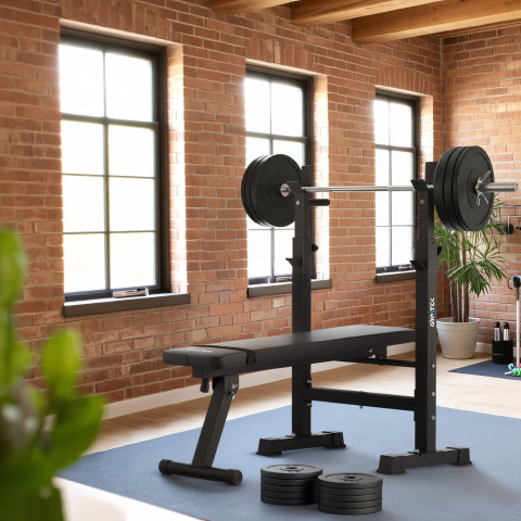Лавка зі стійками для тренувань зі штангою Gymtek XL700 складана