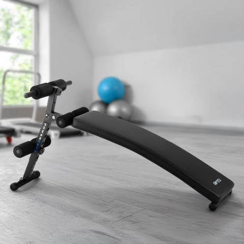 Похила лава для тренувань преса Gymtek XL200 з еспандерами для дому