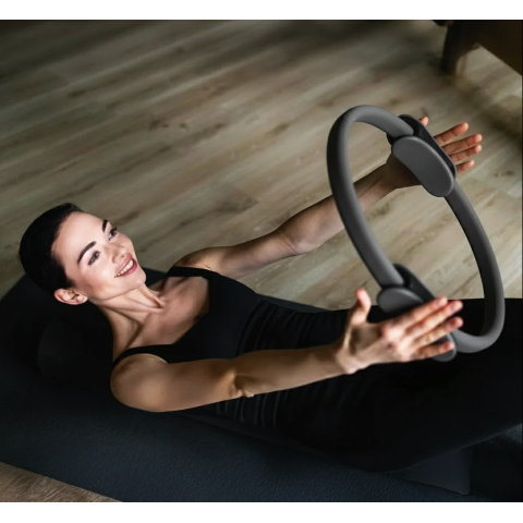 Кільце для пілатесу Gymtek армоване скловолокно 38см сірий