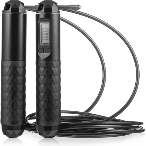 Розумна скакалка Gymtek Smart з дисплеєм і лічильником чорна