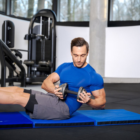 Мат гімнастичний твердий Gymtek 5см темно-синій