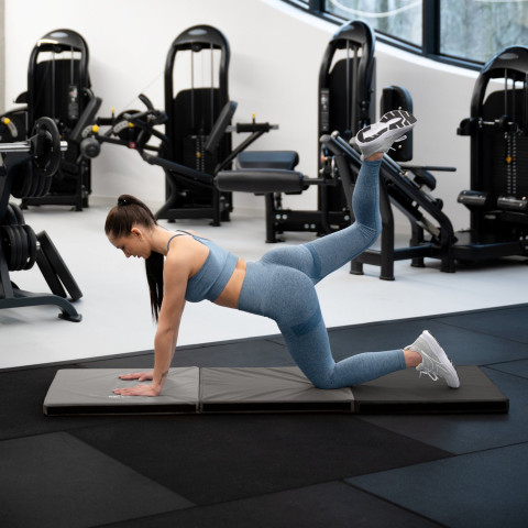 Мат гімнастичний твердий Gymtek 5см сірий