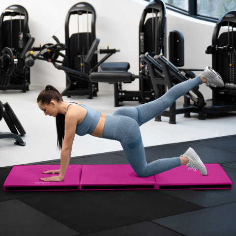 Мат гімнастичний твердий Gymtek 5см рожевий
